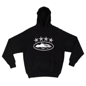 Corteiz Alcatraz 4Stars Black Hoodie