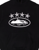 Corteiz Alcatraz 4Stars Black Hoodie