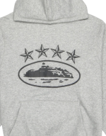 Corteiz Alcatraz 4Stars Grey Hoodie