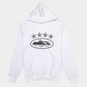 Corteiz Alcatraz 4Stars White Hoodie