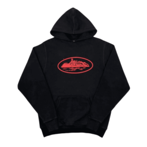 Corteiz Alcatraz Black and Red Hoodie