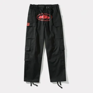Corteiz Purp Guerillaz Black Red Cargos